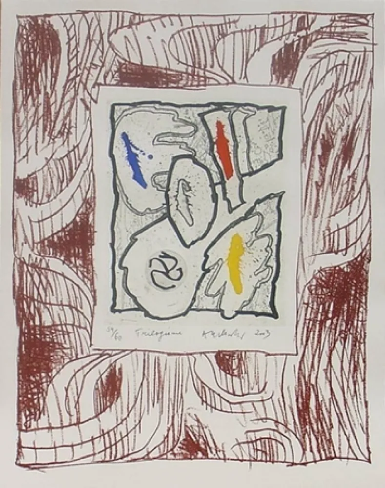 Holzschnitt Alechinsky - Trilogisme