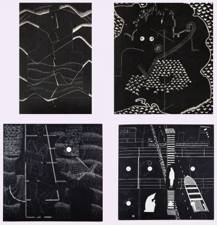 Illustriertes Buch Alexeïeff - L'ABBÉ DE L'ABBAYE. Poèmes supernaturalistes de Jean Genbach (1927)