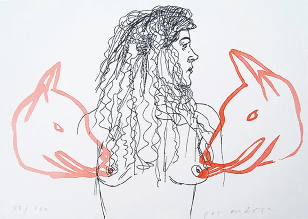 Siebdruck Andrea - Nu (Collection Naked)