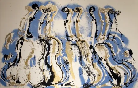 Siebdruck Arman - Blue Variations