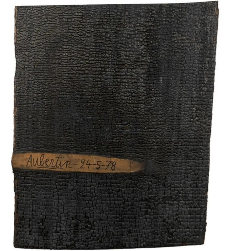 Holzschnitt Aubertin - Tableau Brûlé Noir