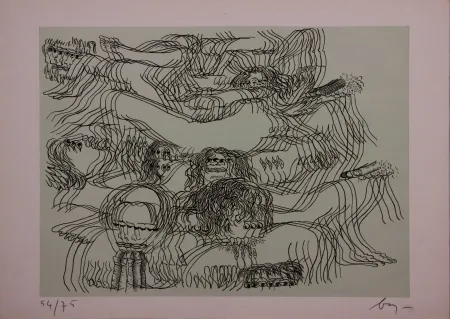 Radierung Baj - Erotica II