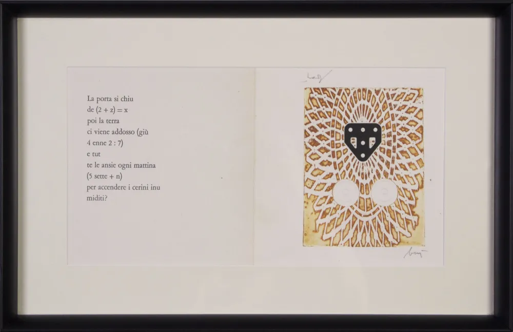 Radierung Baj - Testa