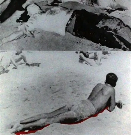 Aquatinta Baldessari - Two Figures (One with Shadow), from The Hegel's Cellar portfolio