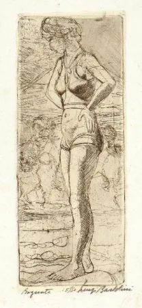 Radierung Bartolini - BAGNANTE