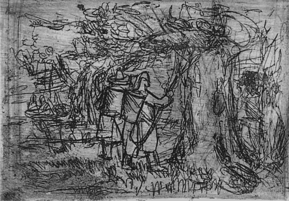 Radierung Bartolini - Gli antiparassitari delle piante