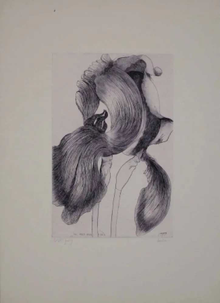 Radierung Und Aquatinta Baskin - An Iris for Lisa