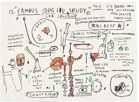 Siebdruck Basquiat -  Dog Leg Study