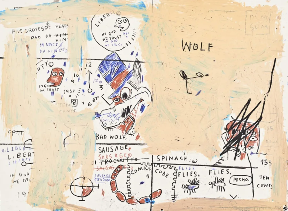 Siebdruck Basquiat - Wolf Sausage