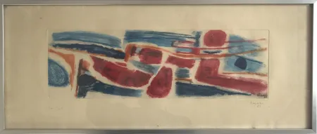 Aquatinta Bazaine - Sans titre (Le nageur)