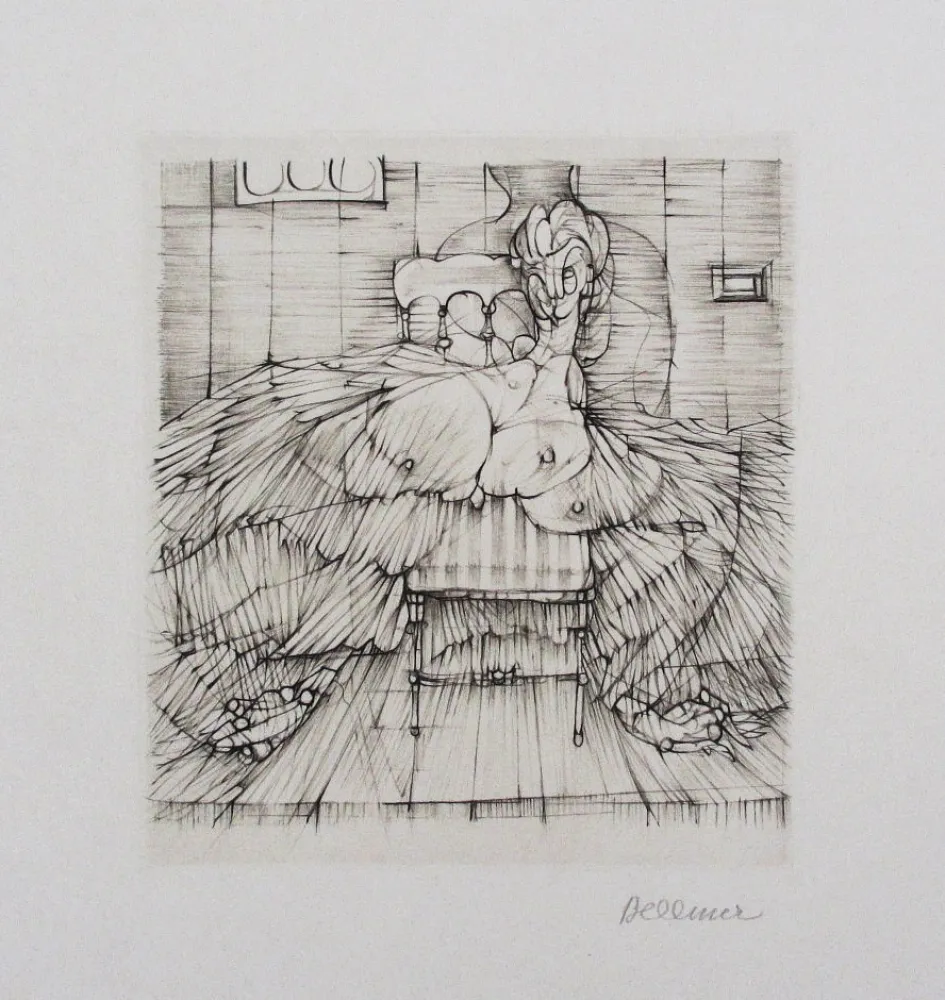 Radierung Und Aquatinta Bellmer - Chaise Napoléon