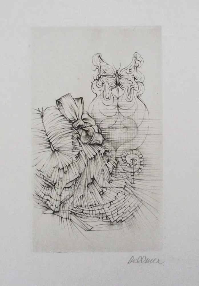 Radierung Und Aquatinta Bellmer - Métamorphose (Papillon)