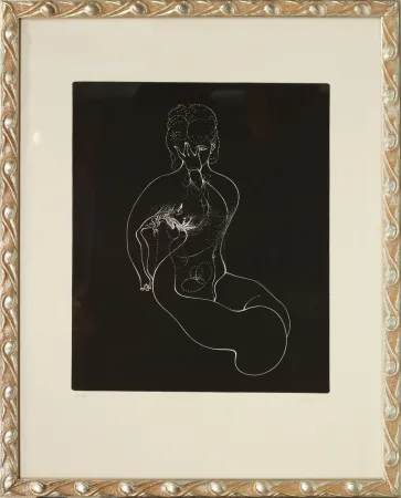 Radierung Bellmer - Nudo immobile