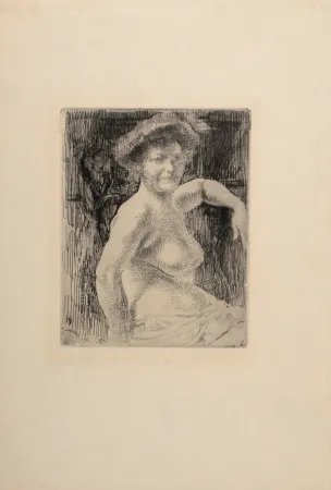 Stich Besnard - Femme blonde à sa toilette, 1911