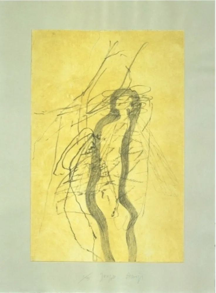 Radierung Und Aquatinta Beuys - Schwurhand: Blitz and Bienenkönigin