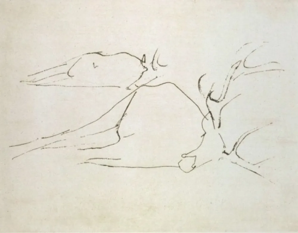 Radierung Und Aquatinta Beuys - Zirkulationszeit: Tote Hirsche