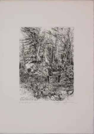 Radierung Bianchi Barriviera - All'isola sacra