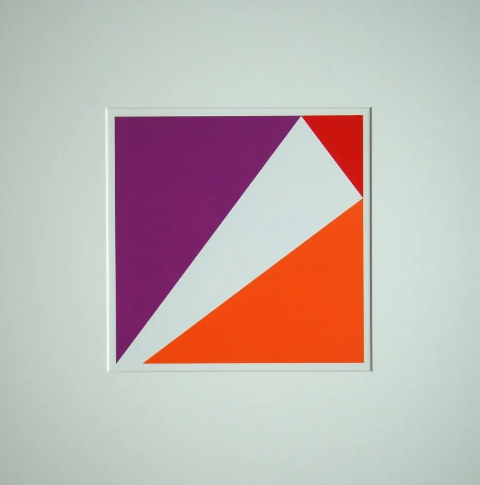 Siebdruck Bill - Konstruktion mit drei pythagoräischen Dreiecken