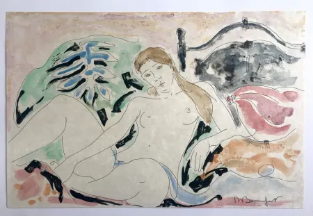 Monotypie Bonnefoit - Nu (de la série des suites)