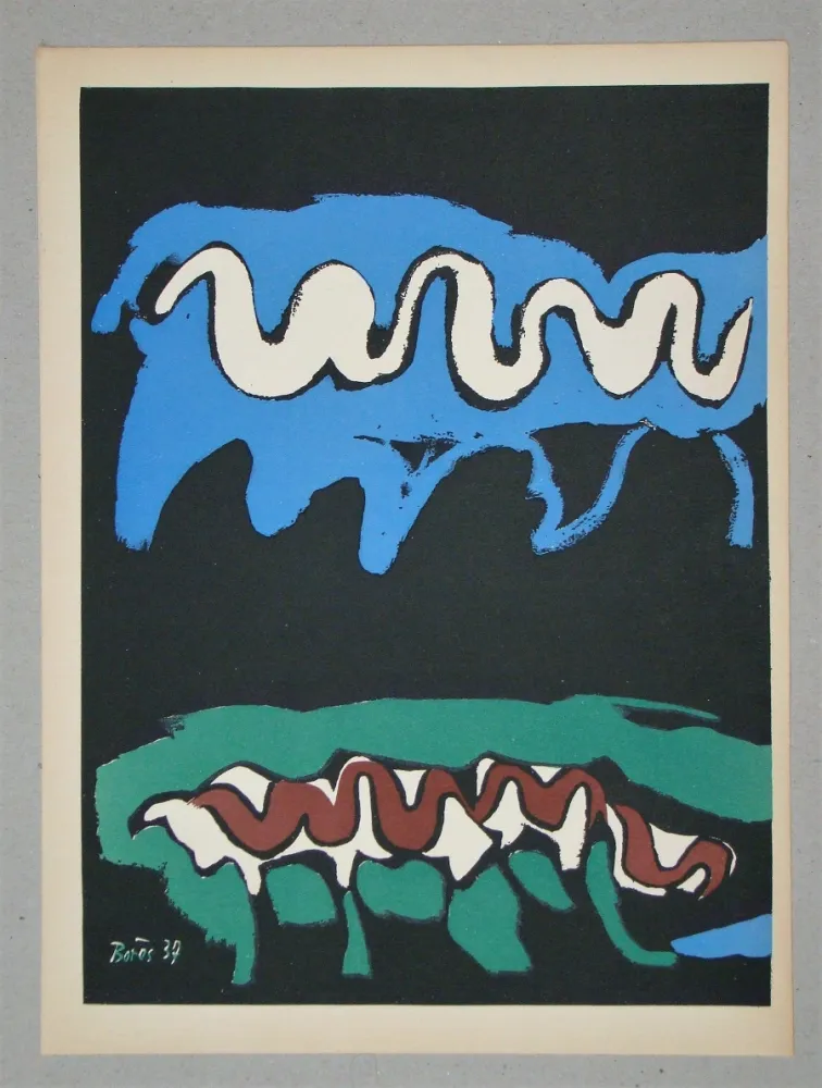 Lithographie Bores - Les quatre éléments - Terre