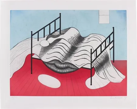 Aquatinta Bourgeois - Le Lit Gros Edredon (With Lips)