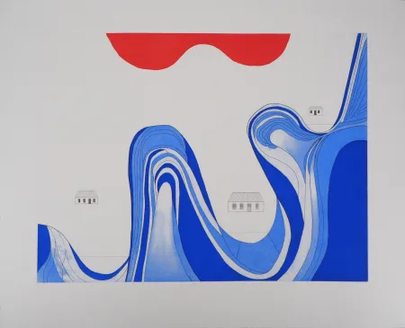 Stich Bourgeois - Paysage au lac