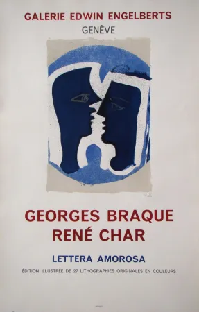 Lithographie Braque - Le Couple - Lettera Amorosa