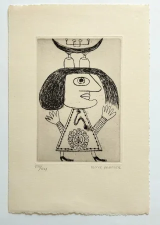 Radierung Brauner - Lilith