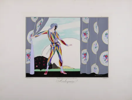 Stich Brunelleschi - Arlequin, 1914 - Masterpiece!