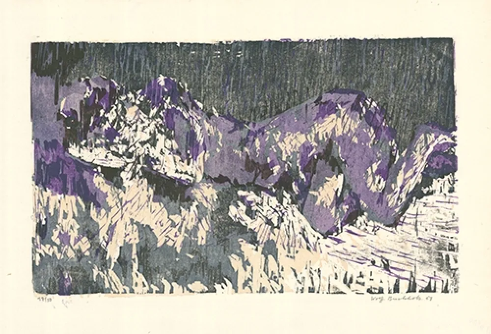 Holzschnitt Buchholz - Liegende / Reclining Woman