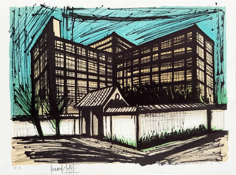 Lithographie Buffet - Hôtel Fujita à Kyoto