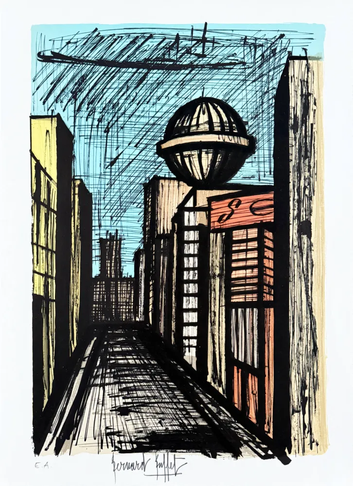 Lithographie Buffet - Nishi-Ginza