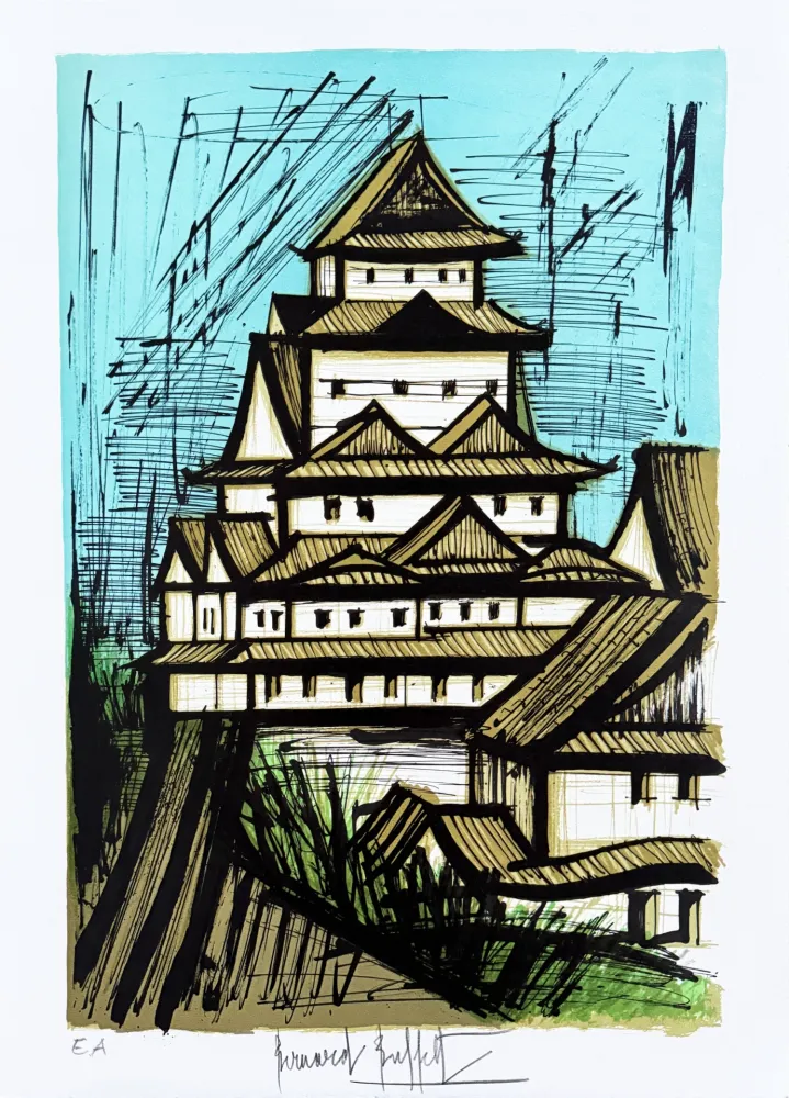 Lithographie Buffet - Voyage au Japon