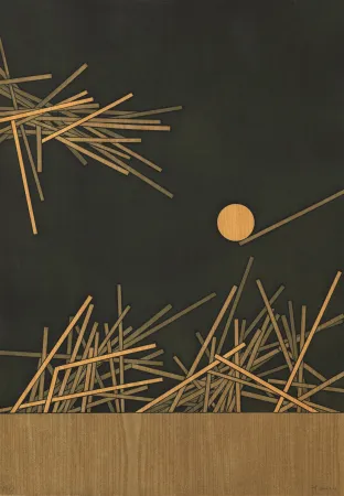 Stich Bury - Deux groupes de barres vers la droite et un disque