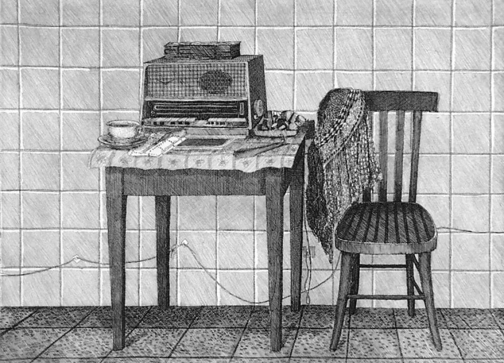 Radierung Cacciarini - La cucina di Nicola Nisi