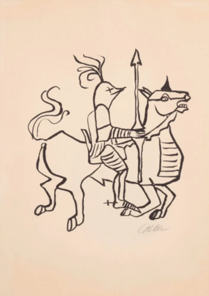 Lithographie Calder - Le Chevalier