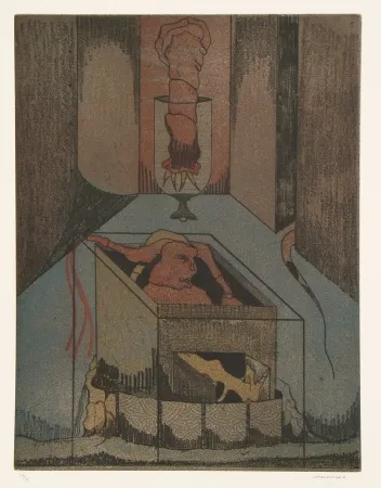 Radierung Und Aquatinta Camacho  - Les vitriers