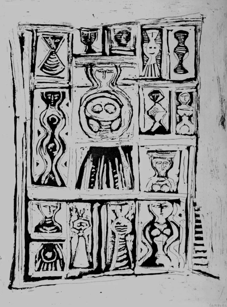 Radierung Und Aquatinta Campigli - Finestre