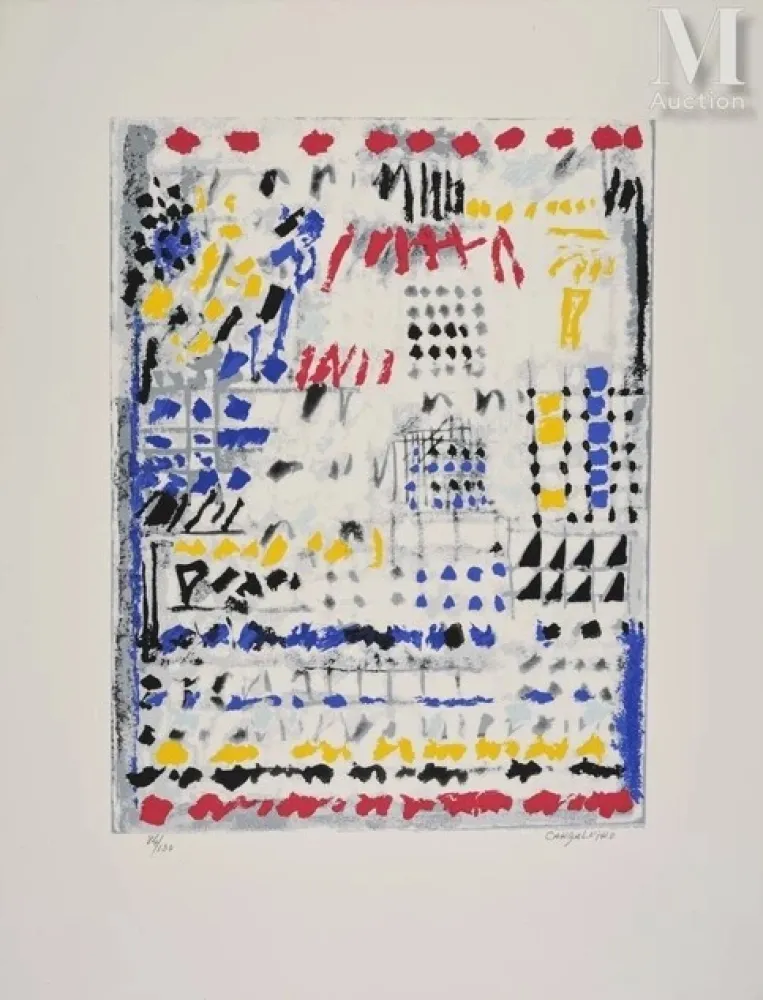 Lithographie Cargaleiro - Orphée (1983)