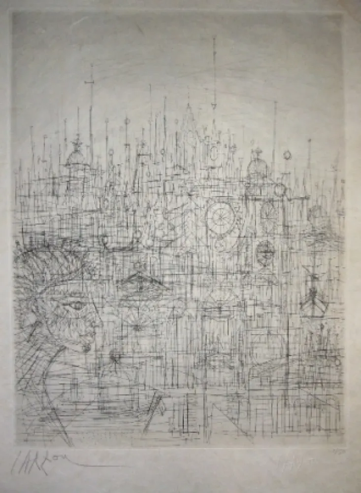 Kaltnadelradierung Carzou - Sans titre 6