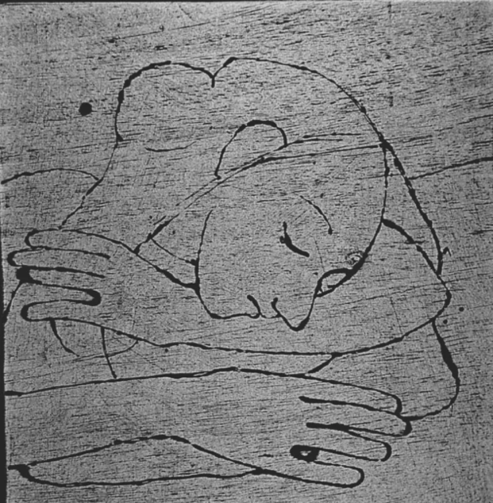 Holzschnitt Casorati - Donna che si riposa