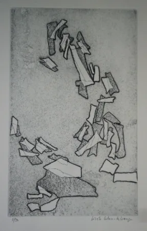 Radierung Celan Lestrange - Inachevé