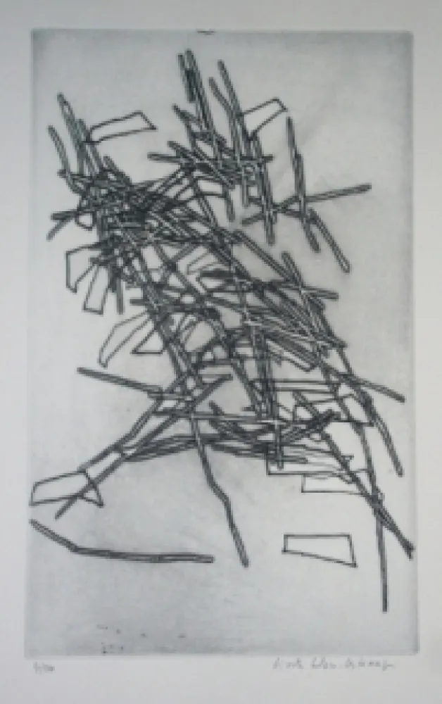 Radierung Celan Lestrange - Inachevé