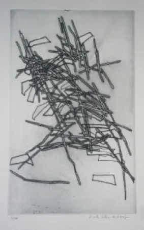 Radierung Celan Lestrange - Inachevé