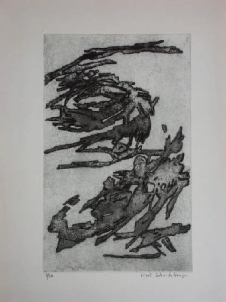 Radierung Celan Lestrange - L'inachevé 1