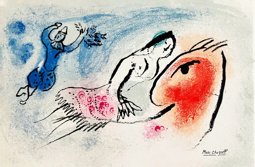 Lithographie Chagall - New Year's Card