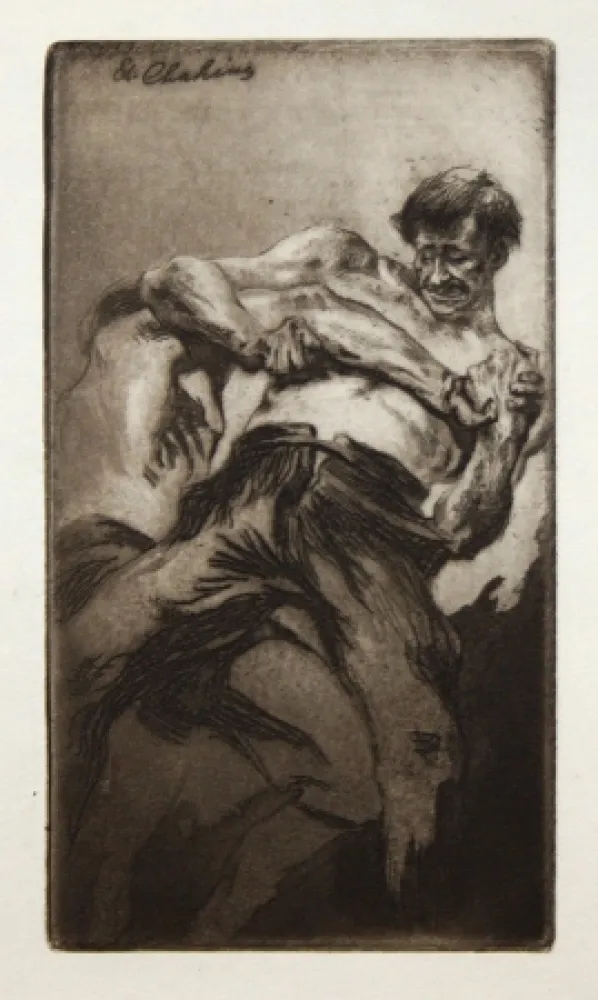 Radierung Und Aquatinta Chahine - Croc en jambe