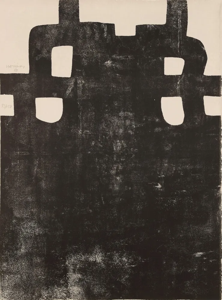 Lithographie Chillida - Gurutze Gorria III