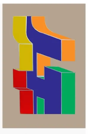 Siebdruck Chryssa - Times Square Fragment #10