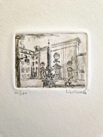 Radierung Ciarrocchi - S.Maria Sopra Minerva